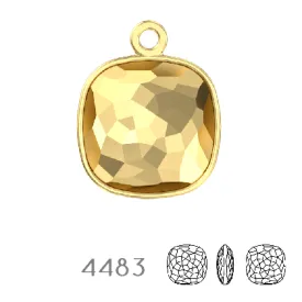 4483/J Swarovski Fantasy Cushion Fancy Stone Pendant setting Gold Plated - 10mm (1)