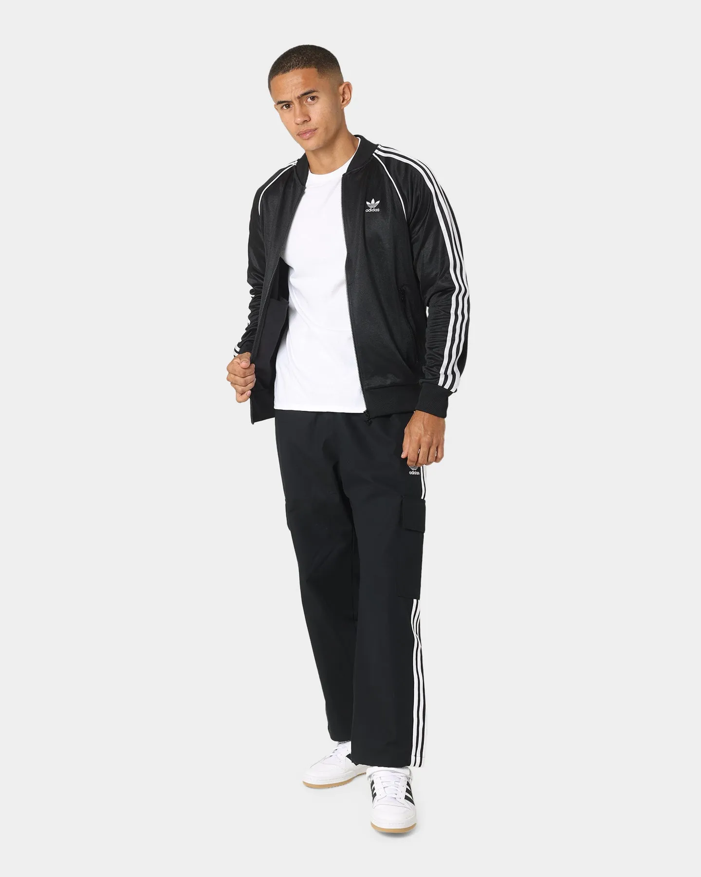 Adidas 3 Stripes Cargo Pants Black