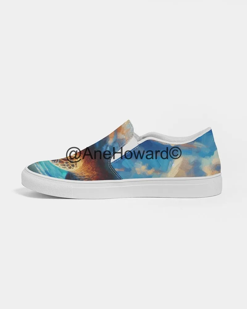 Aloha Sea Turtle Women's Slip-On Canvas Shoe