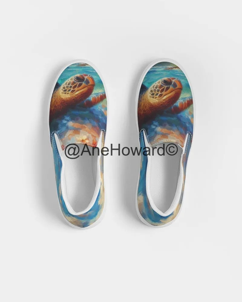 Aloha Sea Turtle Women's Slip-On Canvas Shoe