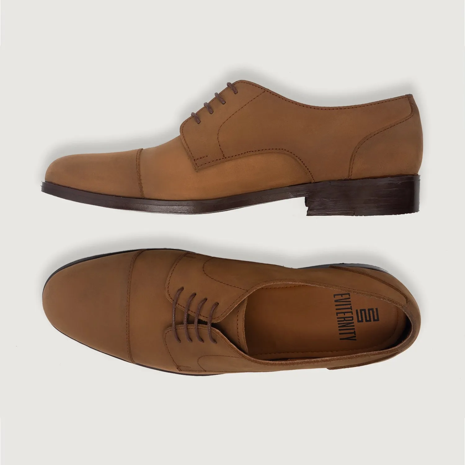 Attorney Derby Brown Nubuck Leather Shoes