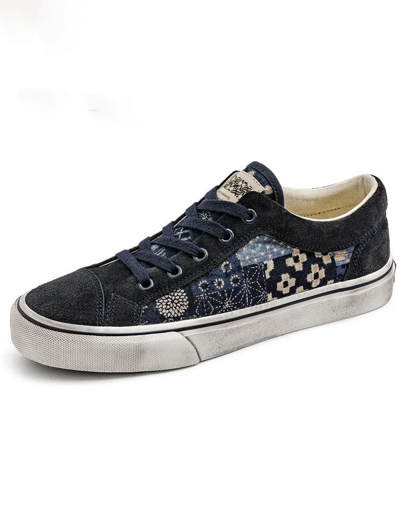 Autumn Retro Cashew Flower Casual Unisex Canvas Shoes