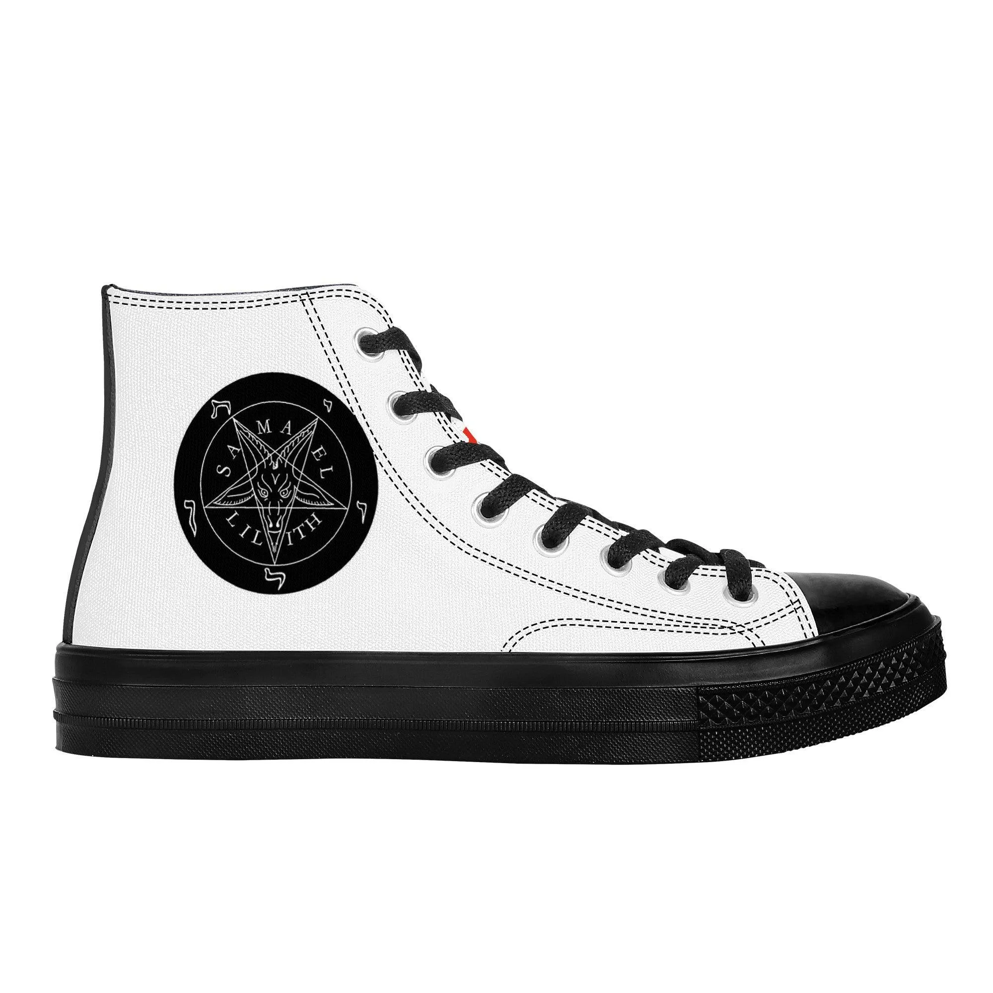 Ave Satana High Top Canvas Shoes - Black