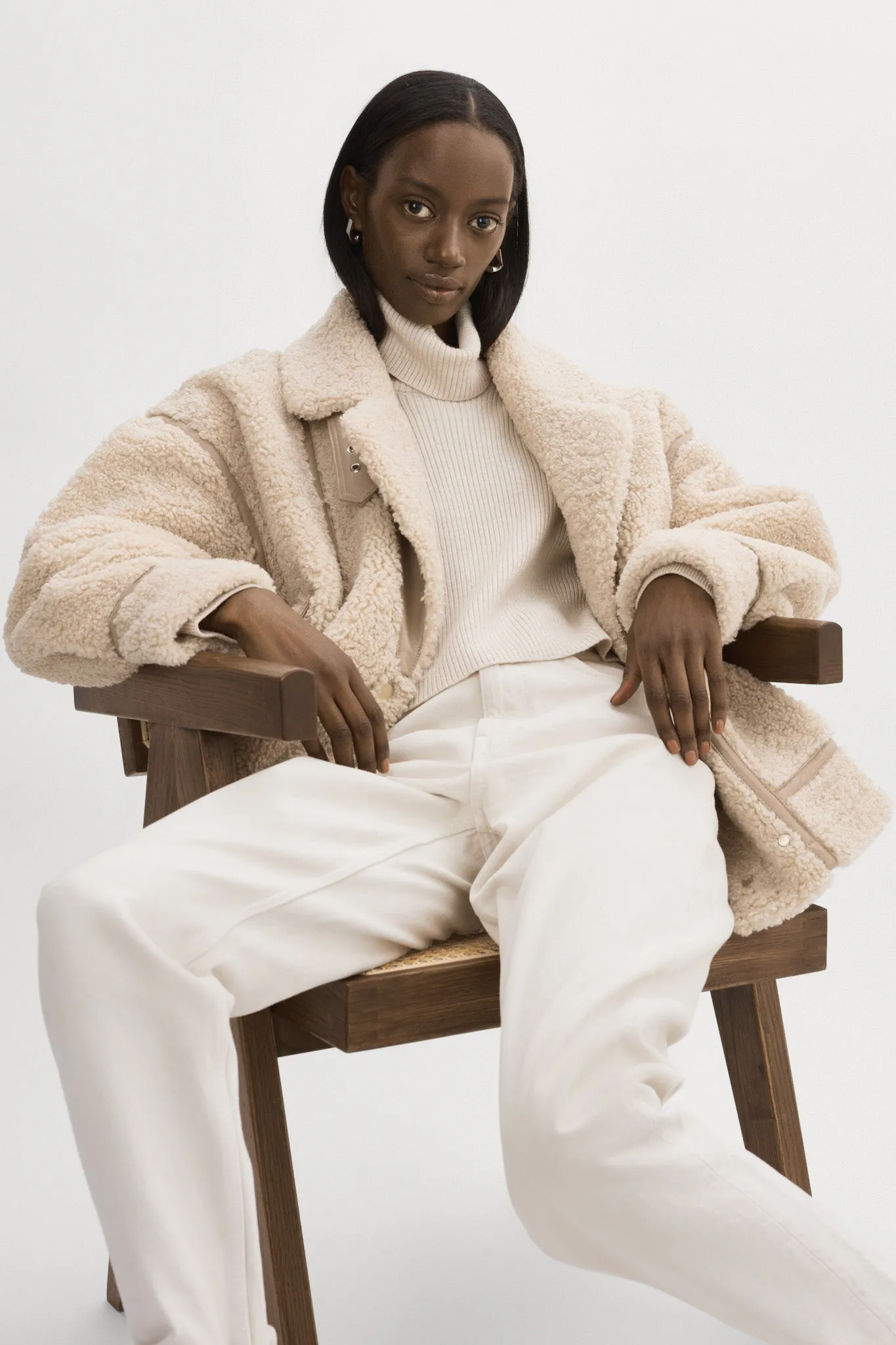 BADU | Oversized Faux Shearling Jacket