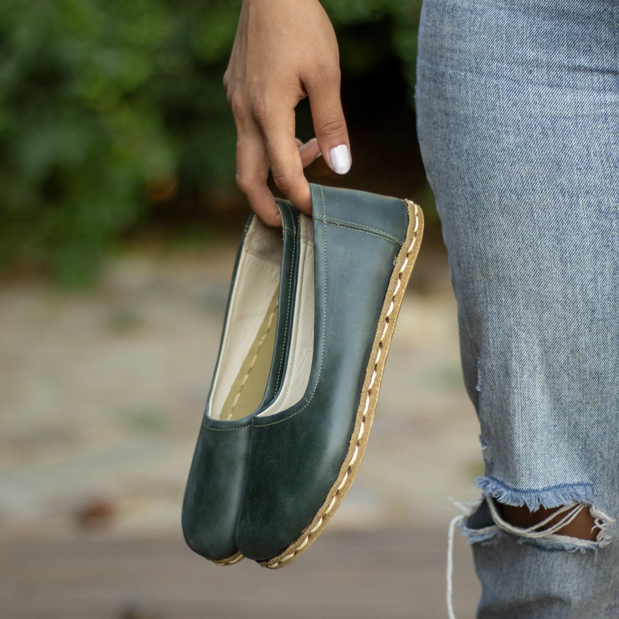 Barefoot Flat Shoes Toledo Green for Women