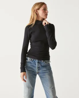 Beck Ruched Turtleneck