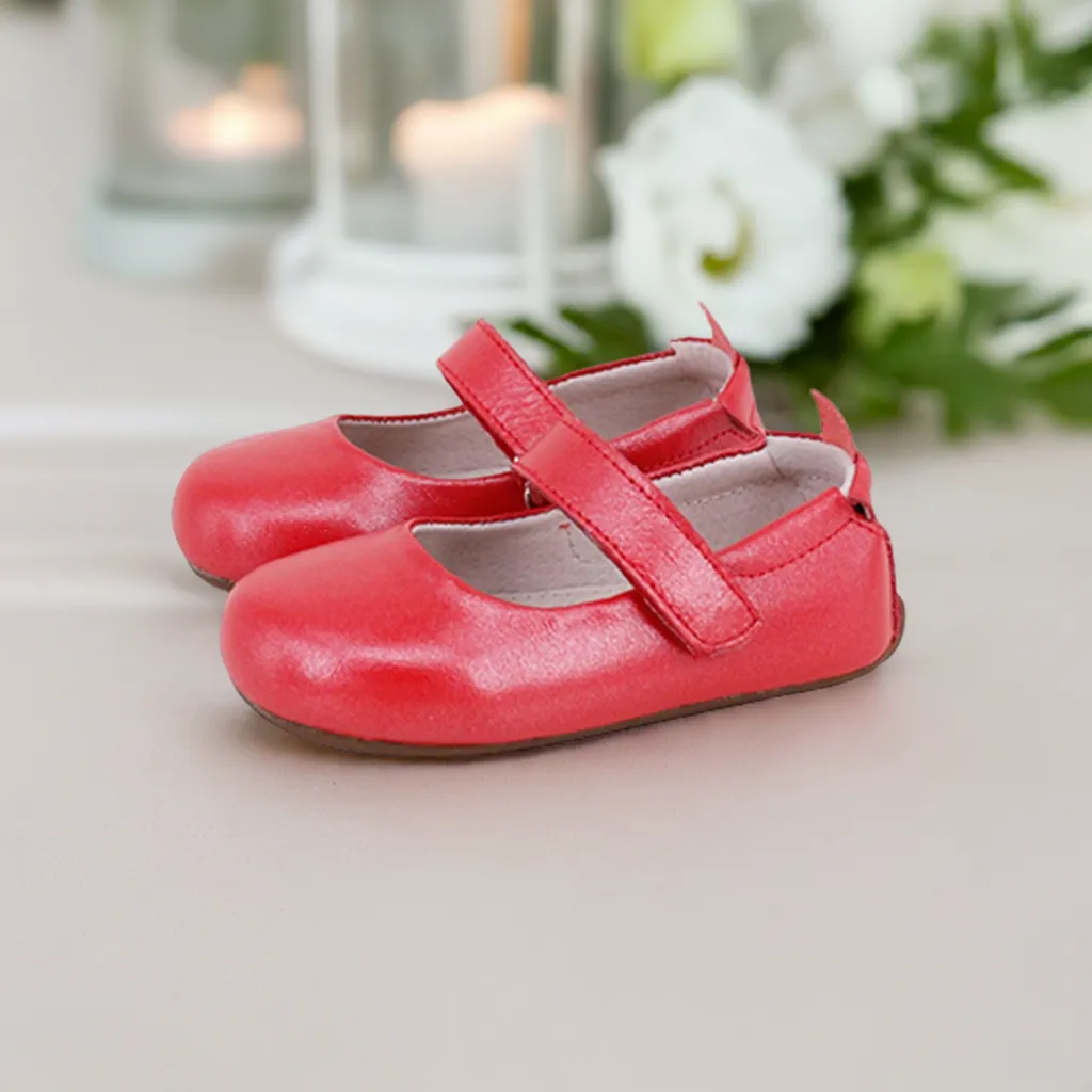 Bella Pre/First Walker Mary Jane Shoes Pearl Red