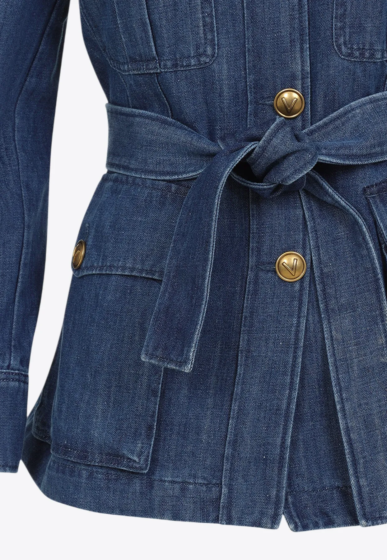 Belted Denim Jacket