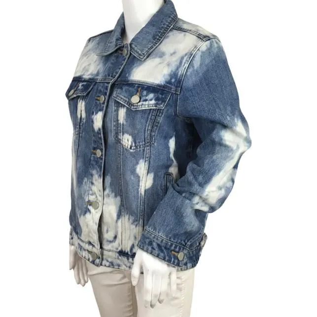 BLANKNYC Women’s Jacket Jeans Faded Effect Blue Color Sz S