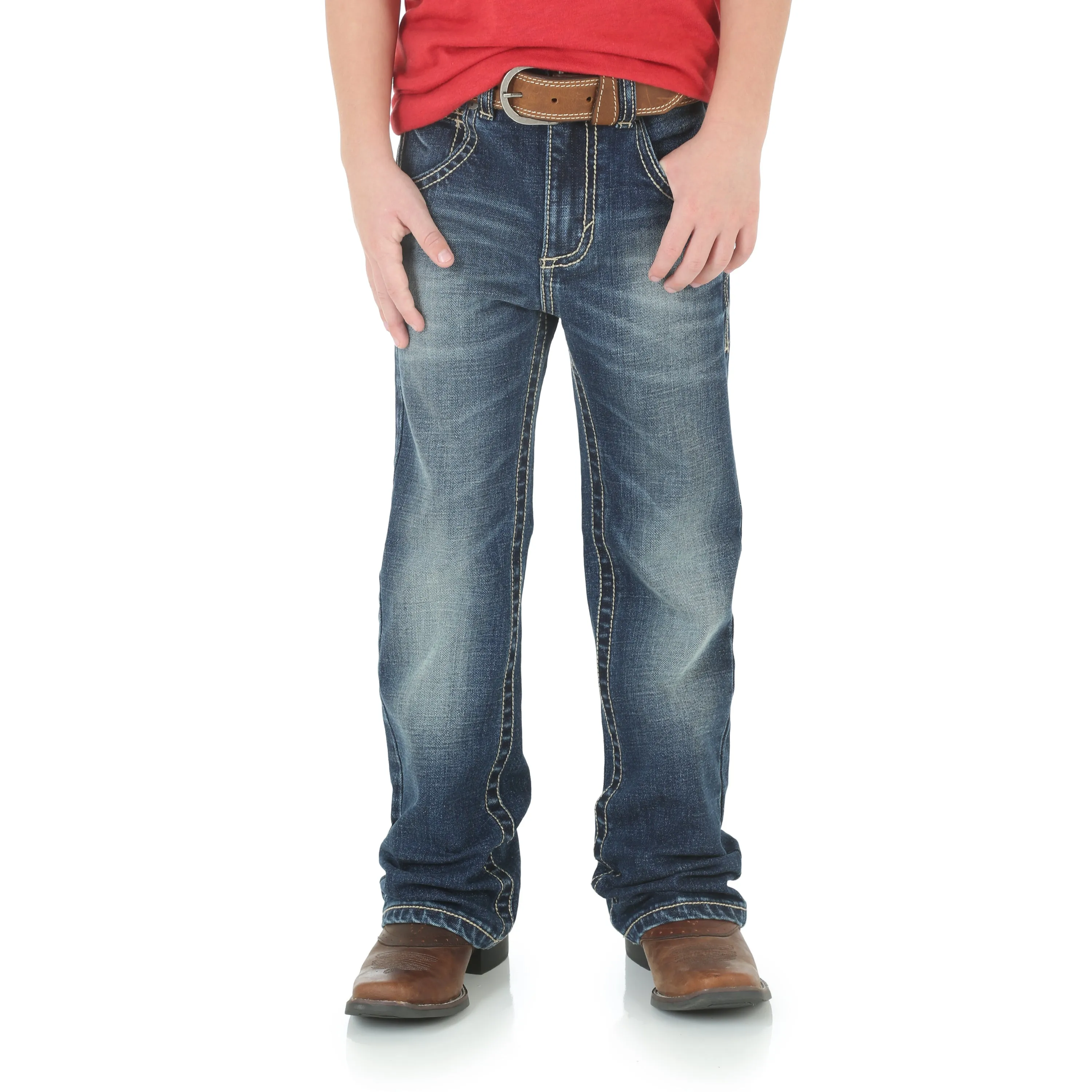 BOY'S WRANGLER® 20X® VINTAGE BOOTCUT (42JWXMD) SLIM FIT JEANS (sizes 4-7)