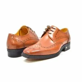 British Walkers Charles Men's Cognac Leather Wing Tips