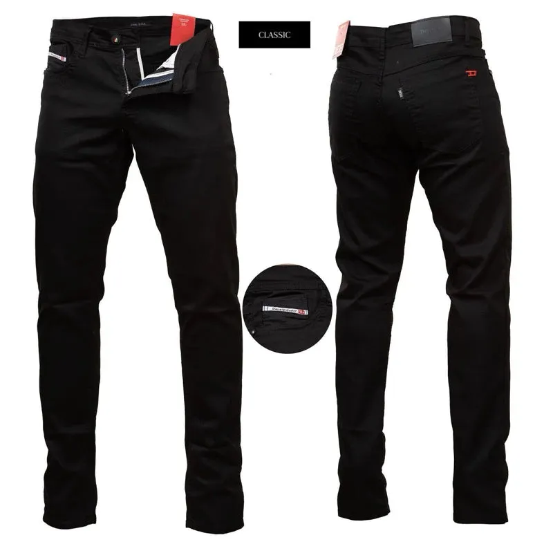 Calça jeans Básica masculina moda Casual Trabalho confortável