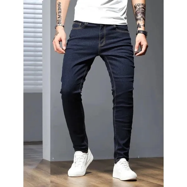 Calça Jeans Masculina Skinny Lycra Com Elastano