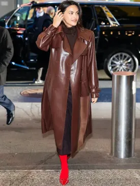 Camila Mendes NYC Leather Coat