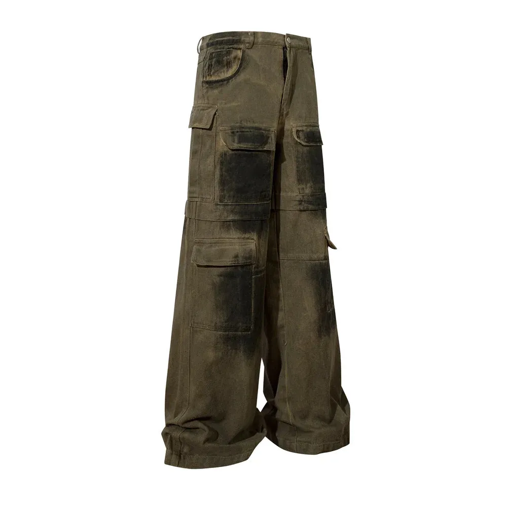 'Carrus' Industrial Multi-Pocket Wide Leg Cargo Jeans