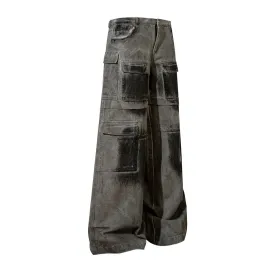 'Carrus' Industrial Multi-Pocket Wide Leg Cargo Jeans