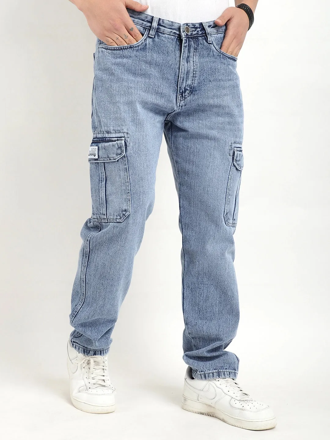 Chester Threads Light Blue Denim Cargo