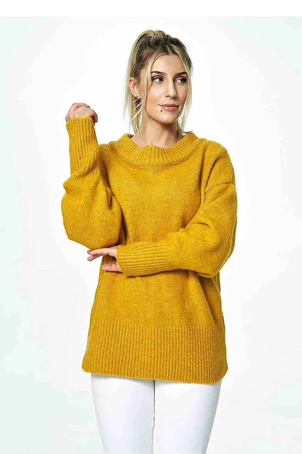 Chic Ribbed Boat Neck Pullover