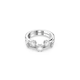 Constella Set Round Cut White Rhodium Plated Ring