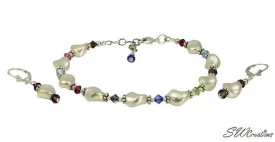 Cream Pearl Twist Generation Birthstone Crystal Set