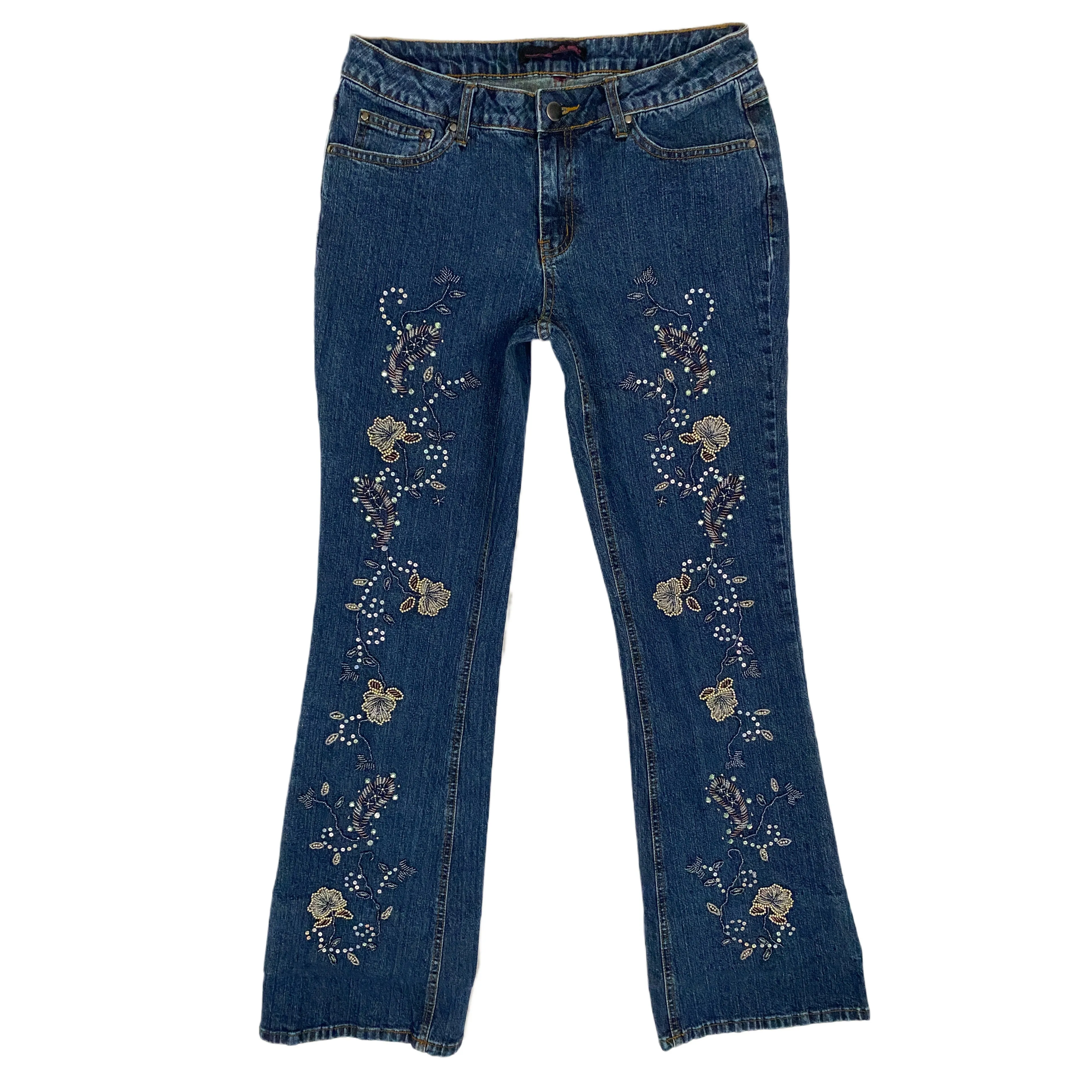 Embellished Denim Flares (M)