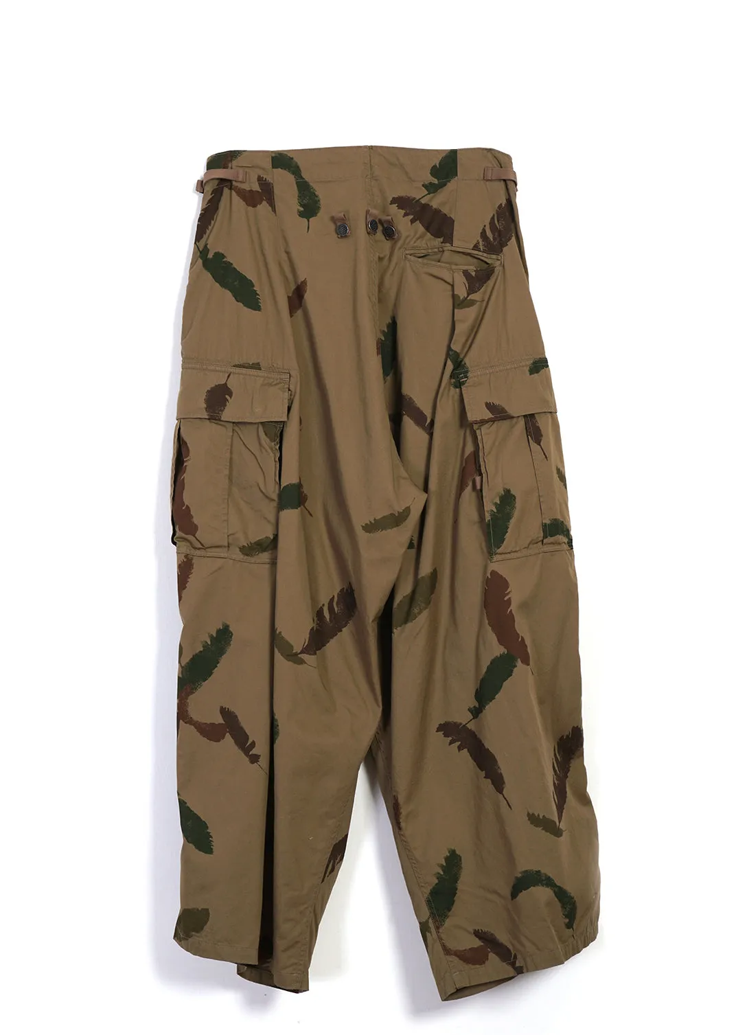 FEATHER CAMO JUMBO | Combed Burberry Cargo Pants | Brown