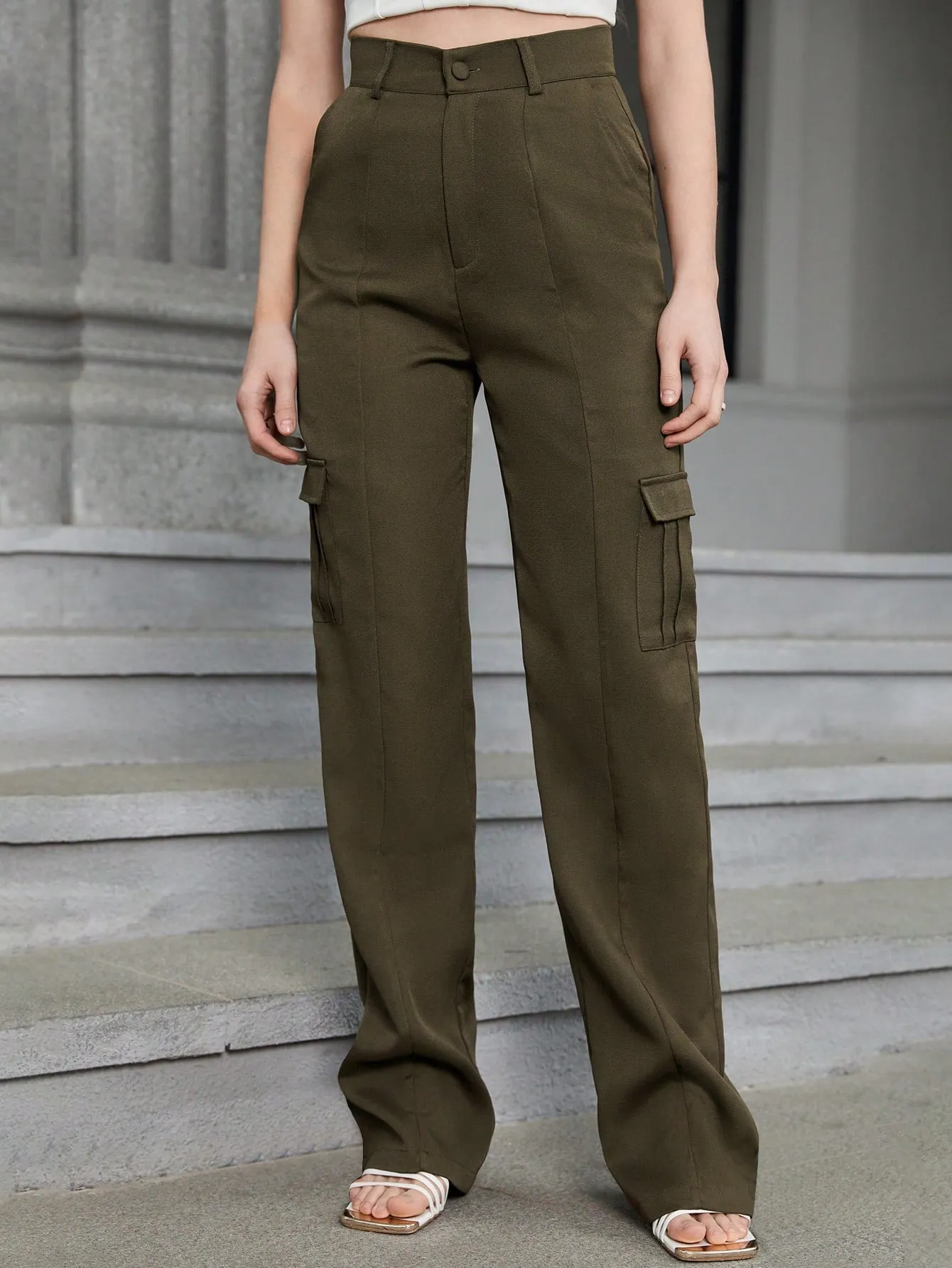 Flap Pocket Side Cargo Pants