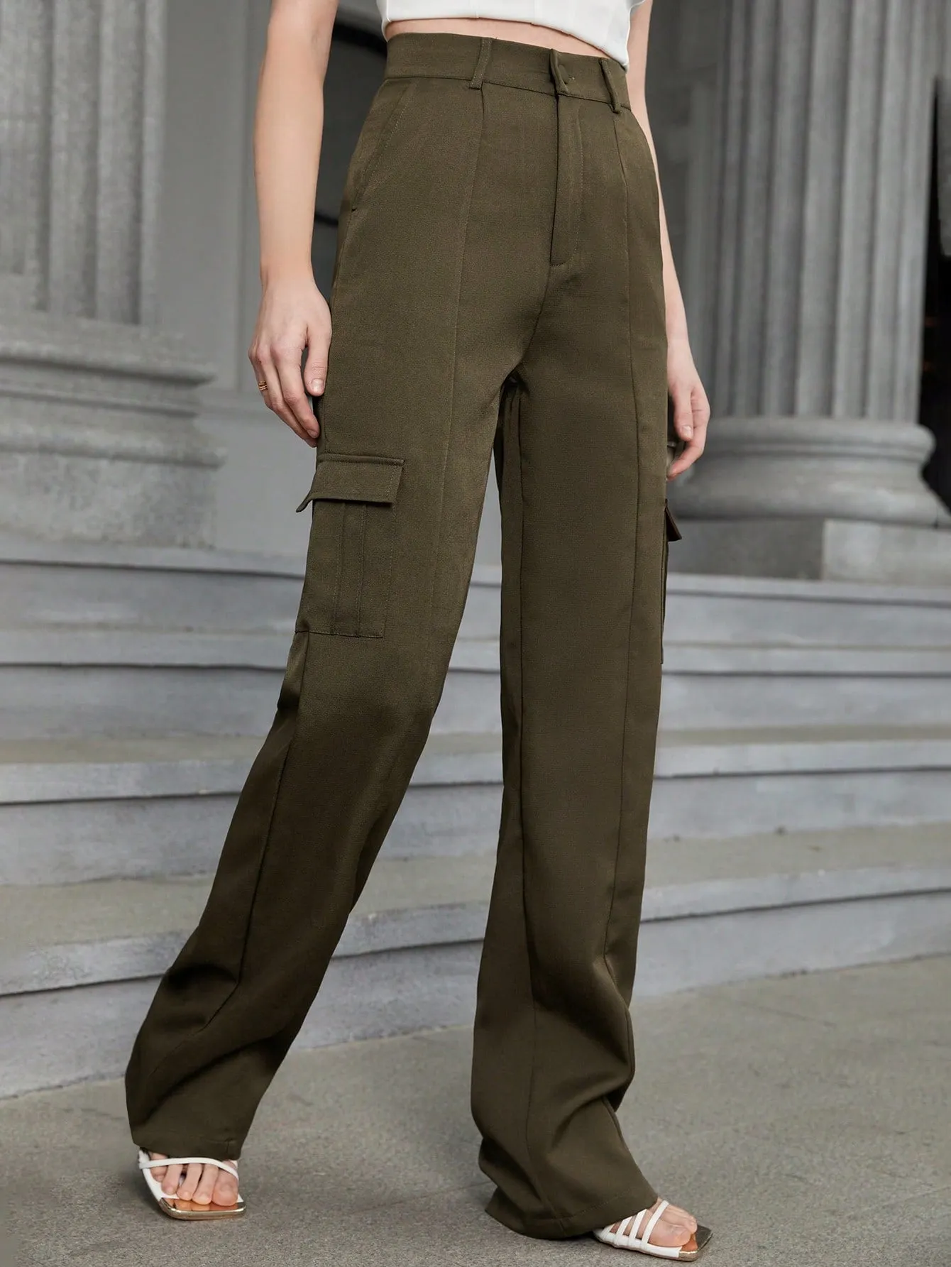 Flap Pocket Side Cargo Pants