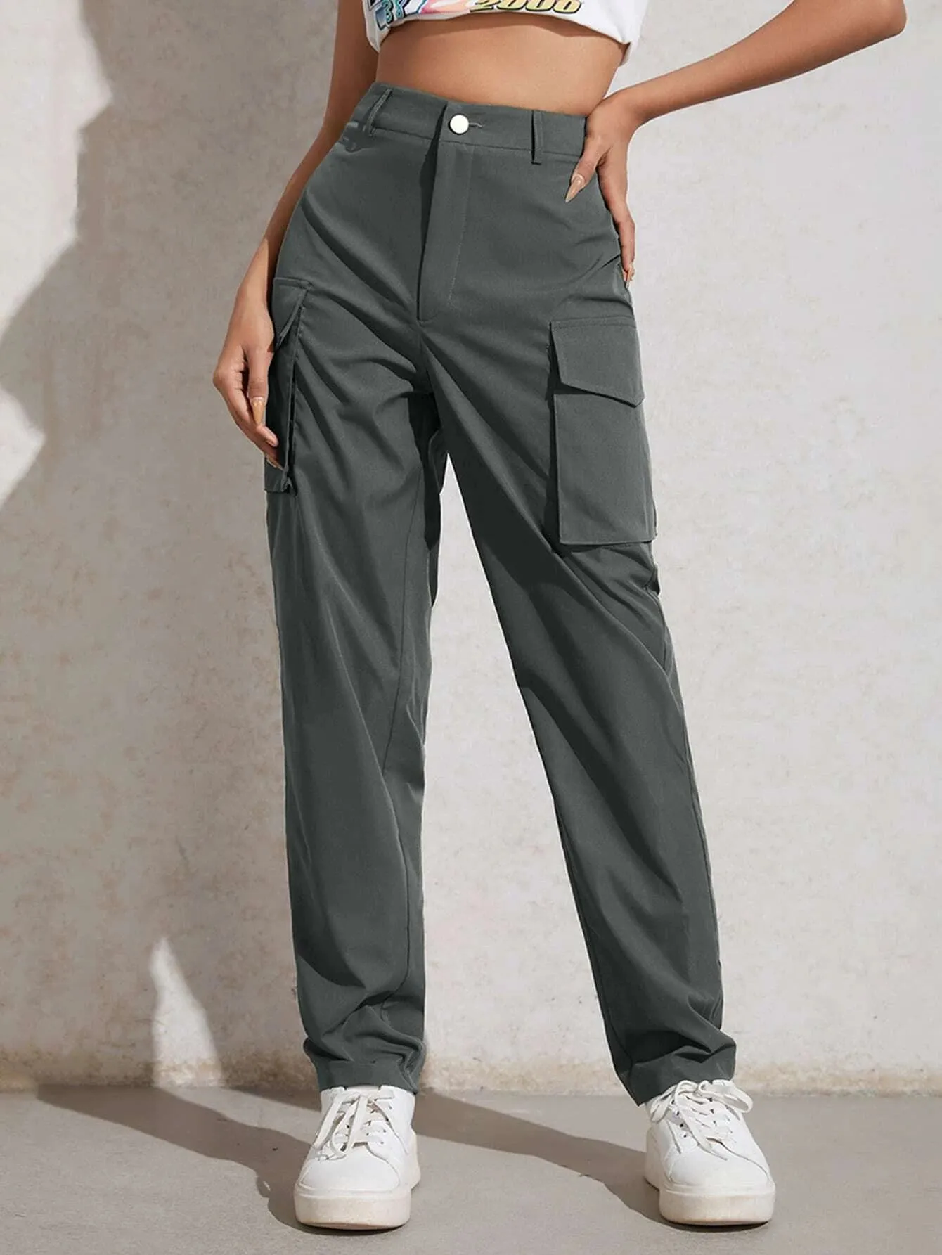 Flap Pocket Zip Cargo Pant