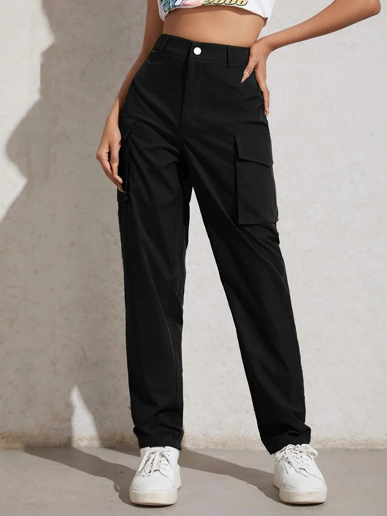 Flap Pocket Zip Cargo Pant