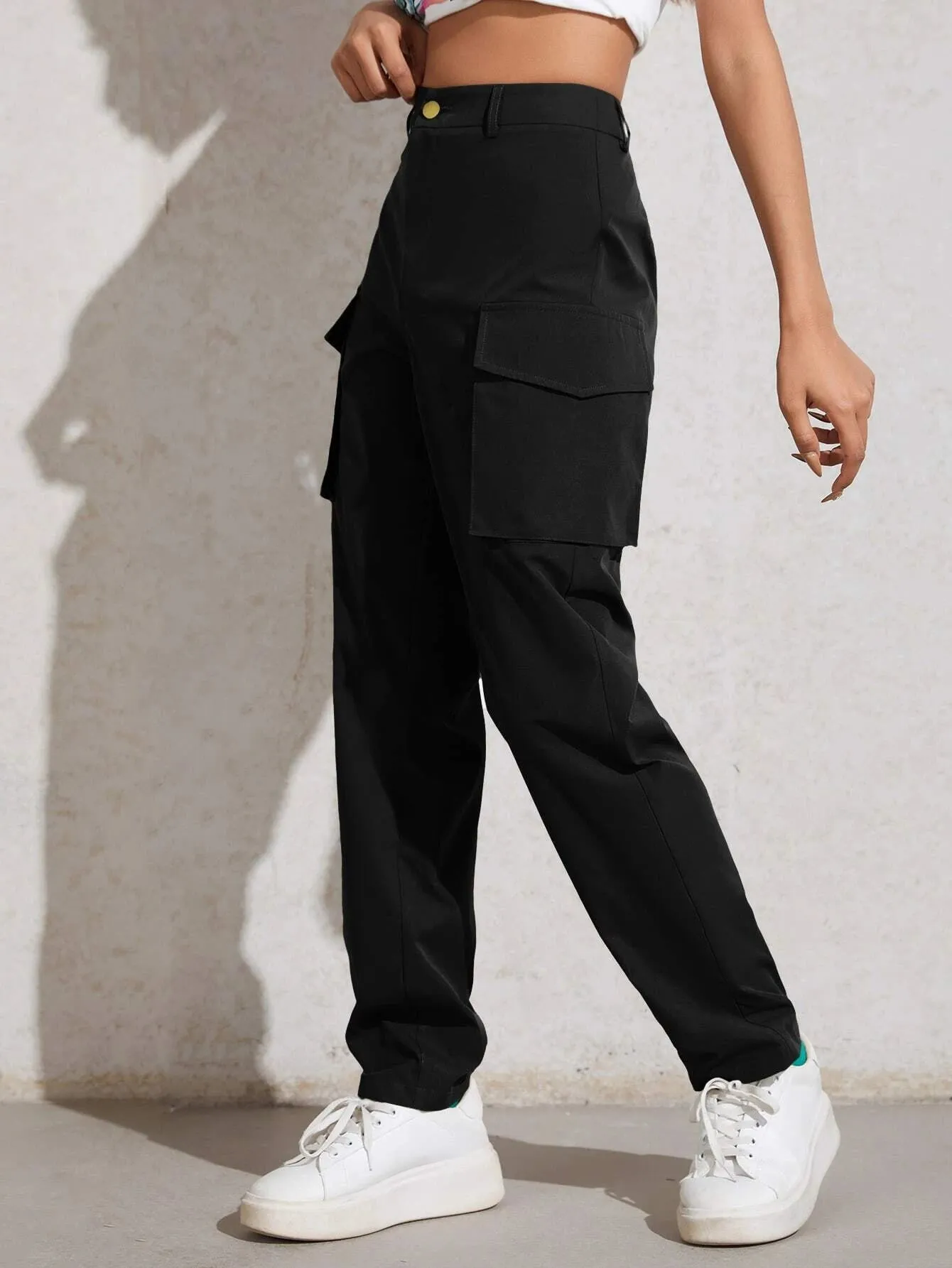 Flap Pocket Zip Cargo Pant