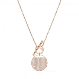 Ginger T Bar White Rose Gold-tone Plated Necklace 5567529