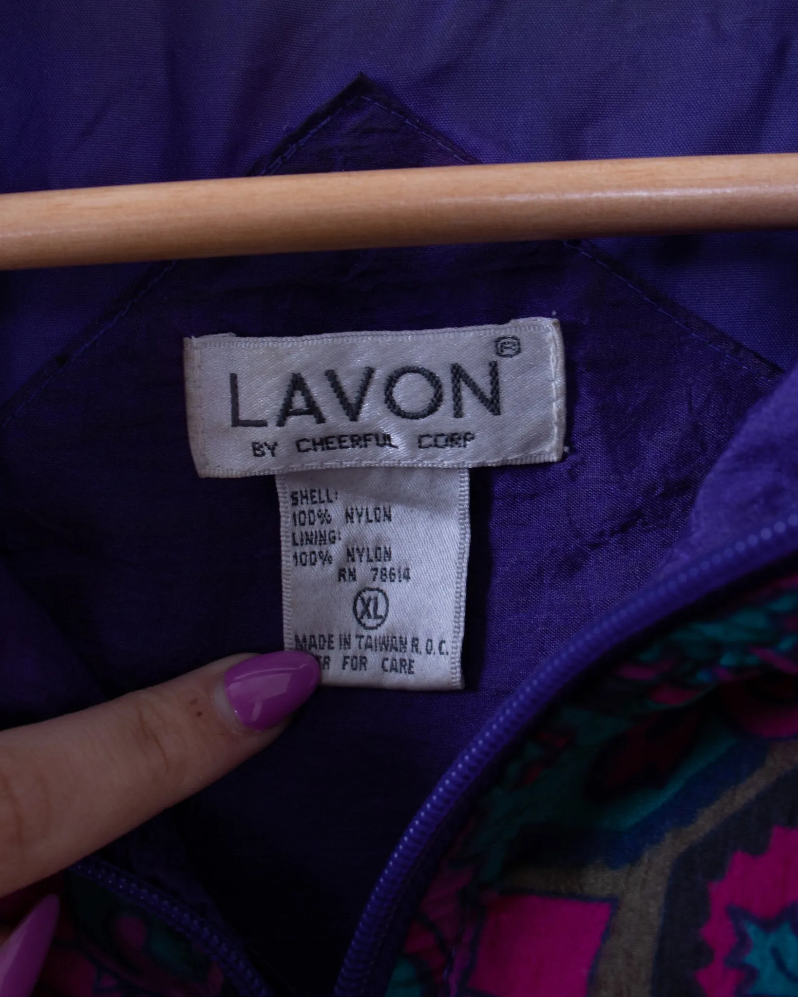 Lavon Purple Oriental Windbreaker