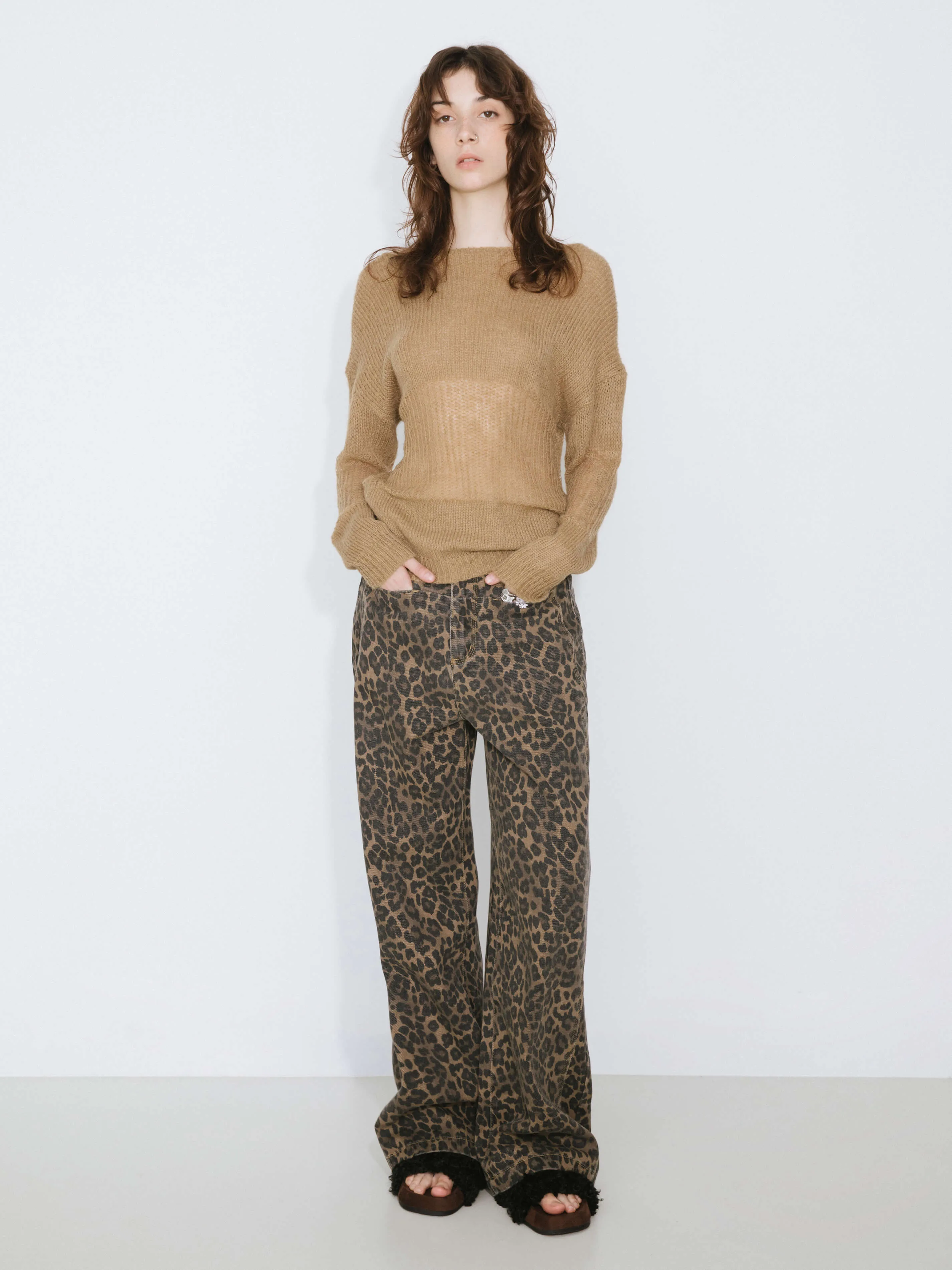 Leopard Wide Leg Denim Jeans(PRE-SALE_GET BY JAN 24th)