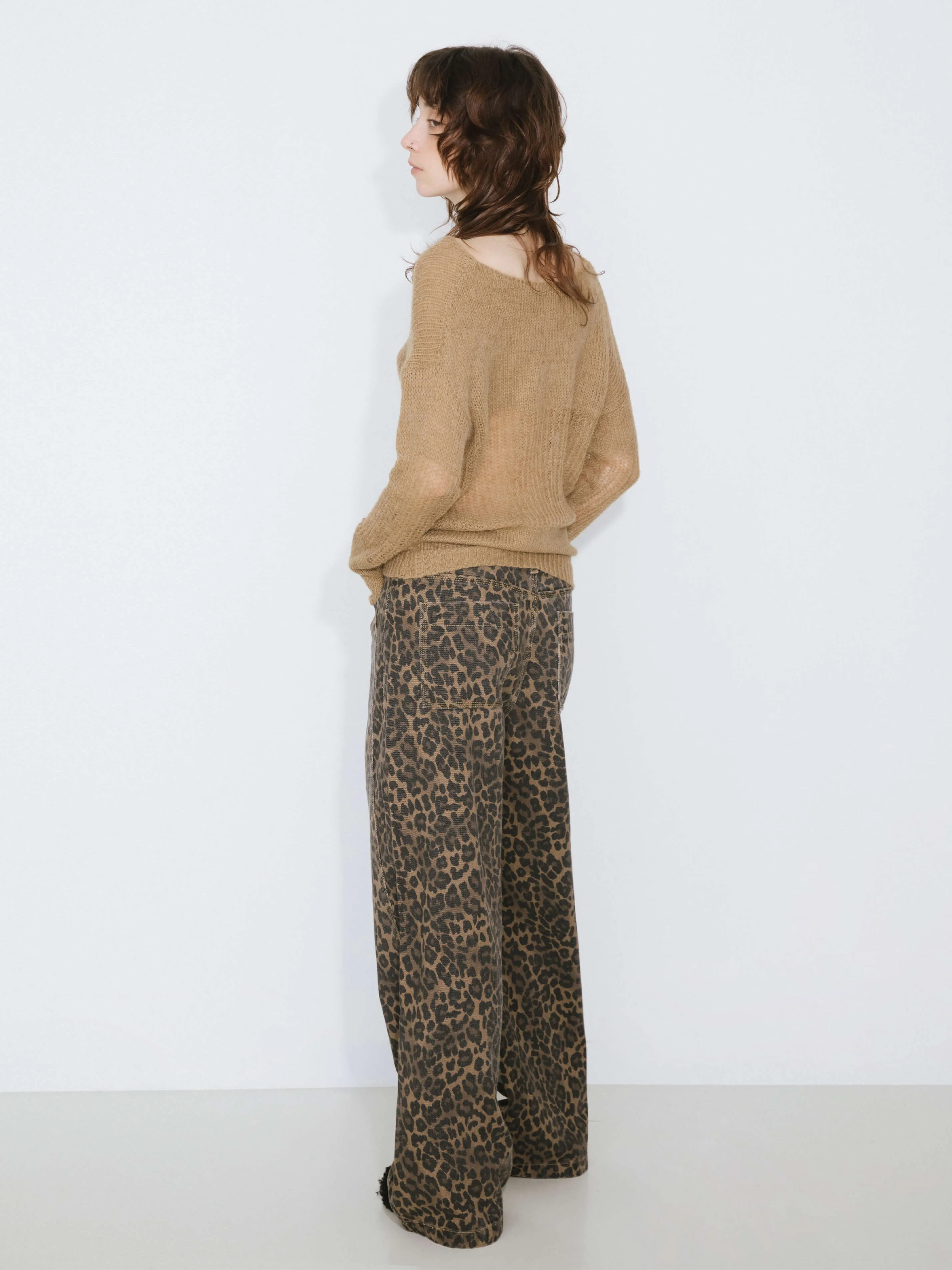 Leopard Wide Leg Denim Jeans(PRE-SALE_GET BY JAN 24th)