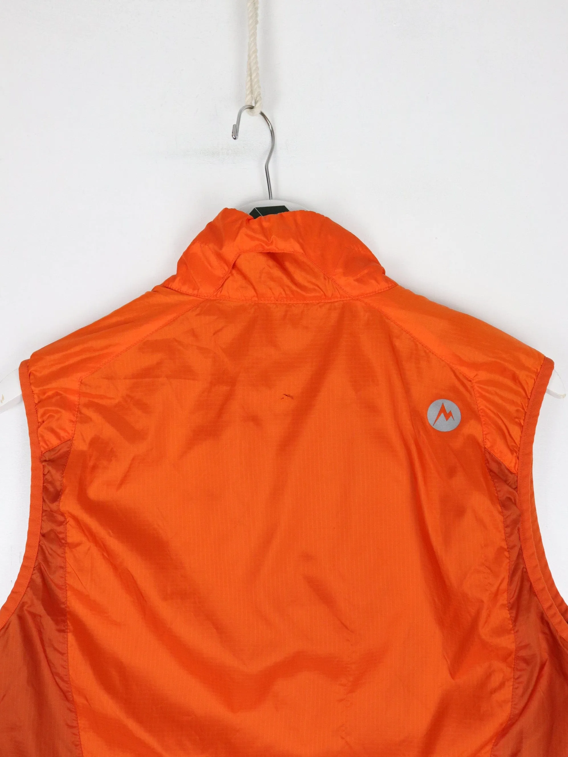 Marmot Vest Mens Small Orange Windbreaker Jacket Outdoors