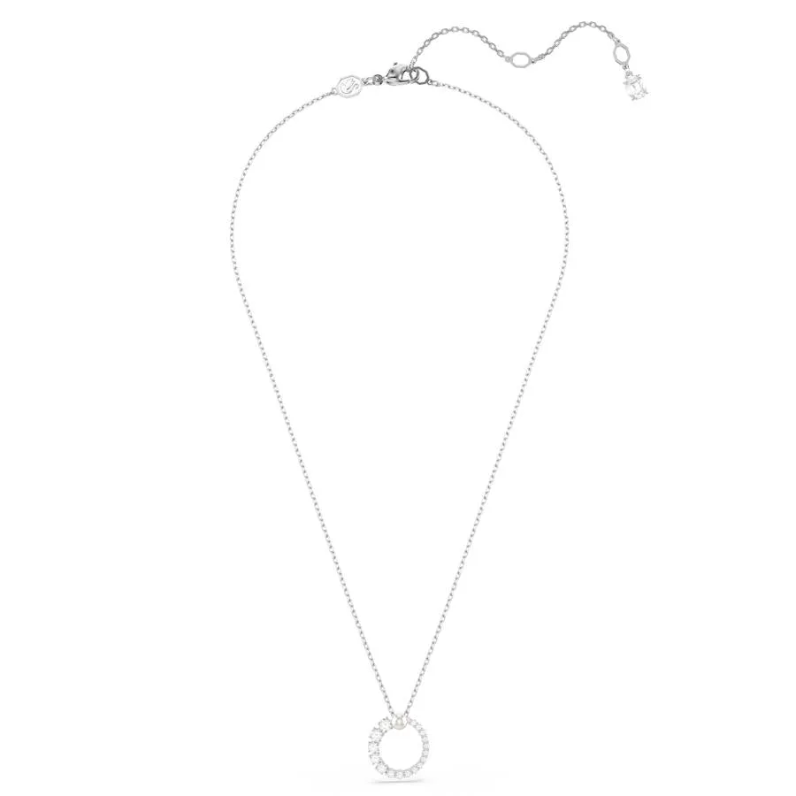 Matrix Rhodium Plated White Crystal Pearl Pendant 5688751