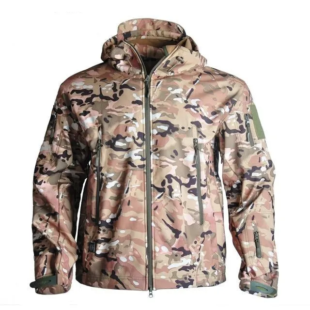 Men Military Airsoft Camping Tactical Jacket Winter Shark Skin SoftShell Waterproof Jacket Windbreaker