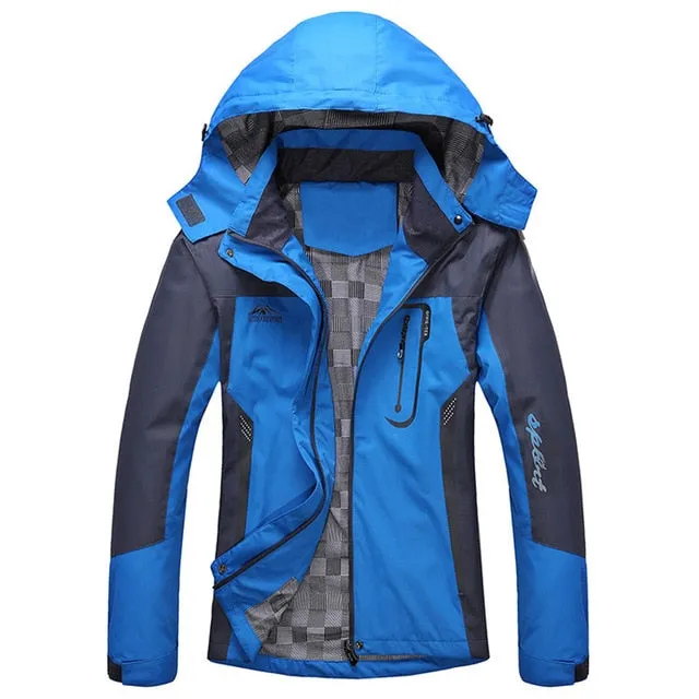 Men Spring Autumn Outdoor Hiking Jackets Waterproof Windbreaker Climbing Camping Trekking Rain Coat