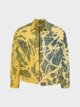 Men's Classic Denim Jacket Bleach Yellow