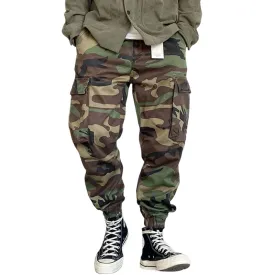 Men's Fashion Camo Elastic Waist Multi-pocket Cargo Pants 66732709Z