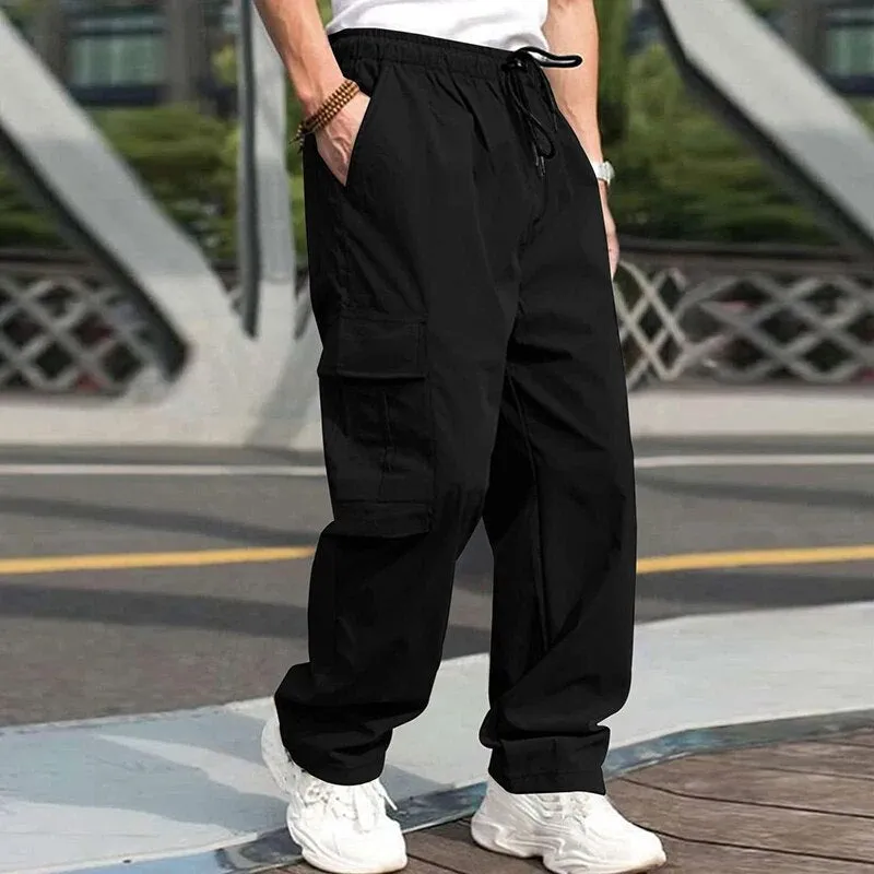 Men's Multi-Functional Black Cargo Pants | Perfect for Outdoor Activities