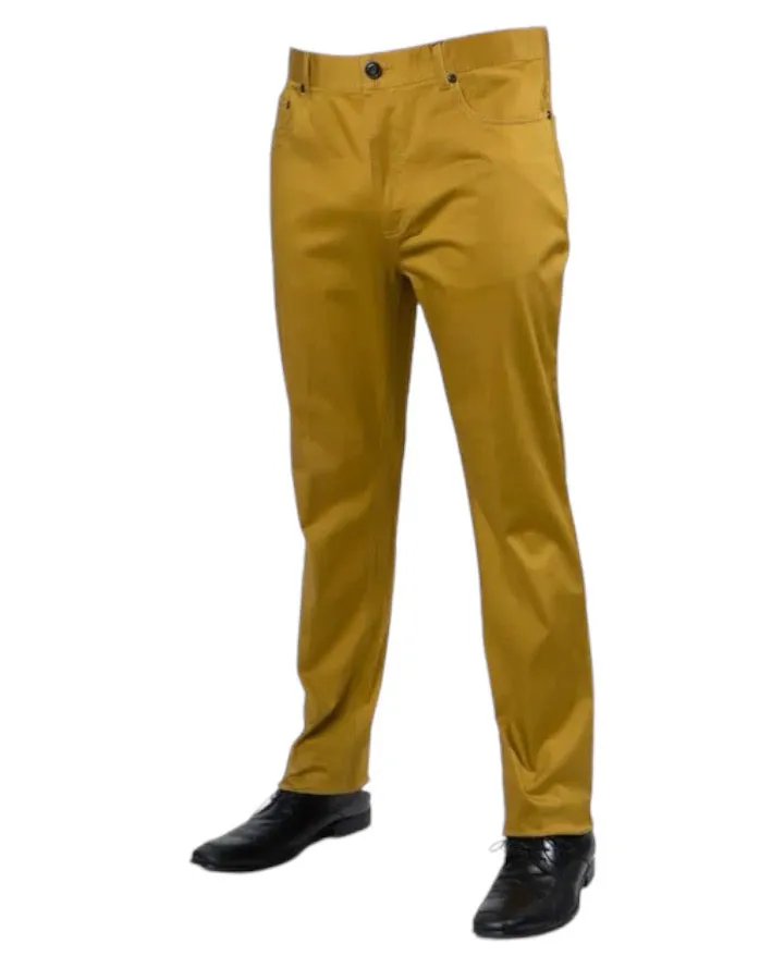 Men's mustard jeans Prestige original classic fit jeans for men