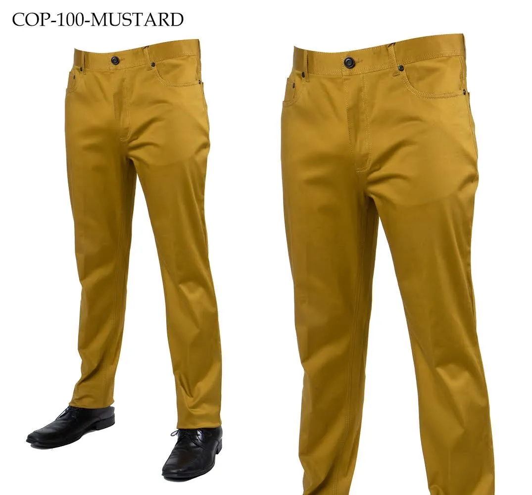 Men's mustard jeans Prestige original classic fit jeans for men