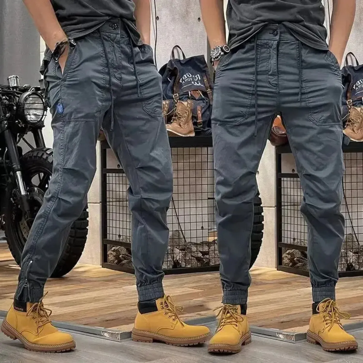 Men's Ultra-Thin Multi-Pocket Cargo Pants with Drawstring Waist | Perfect for All Seasons