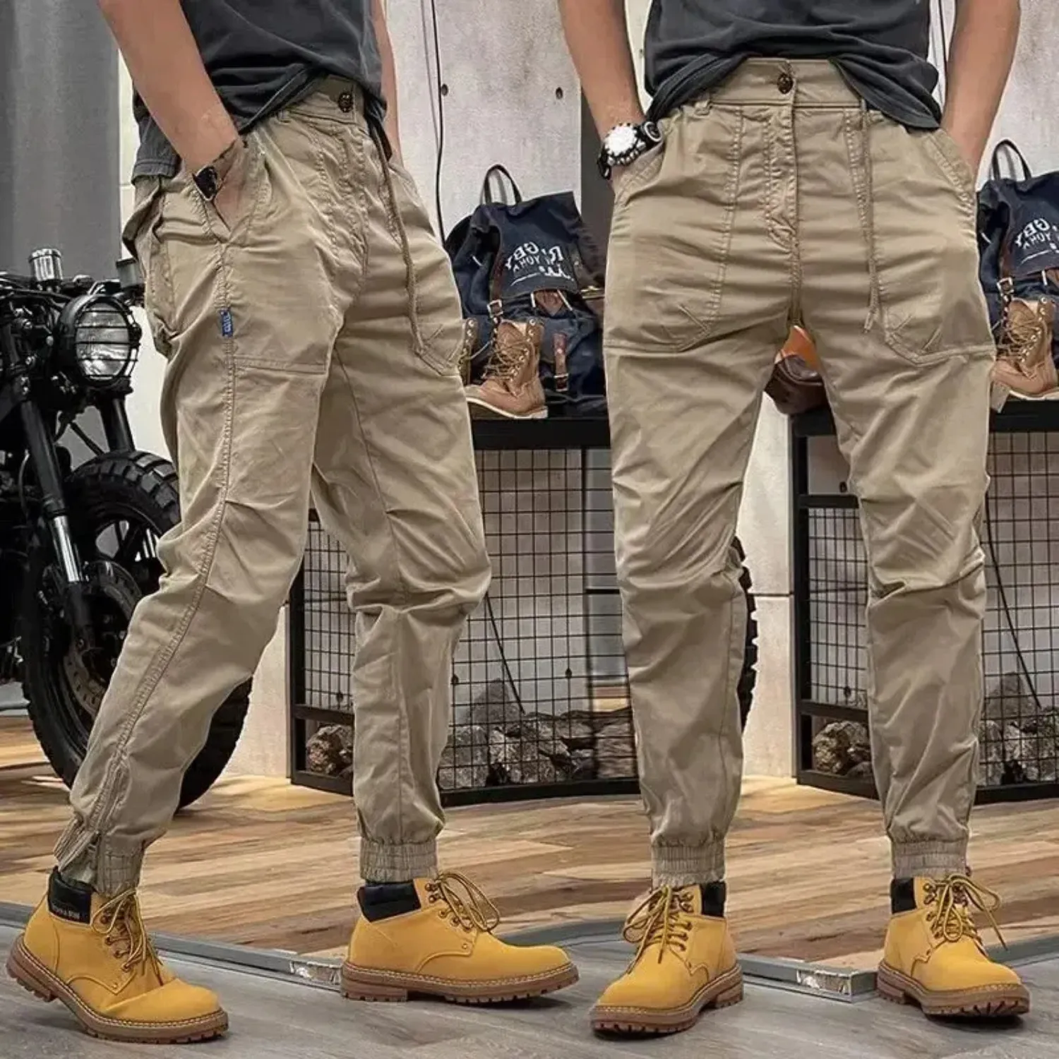 Men's Ultra-Thin Multi-Pocket Cargo Pants with Drawstring Waist | Perfect for All Seasons