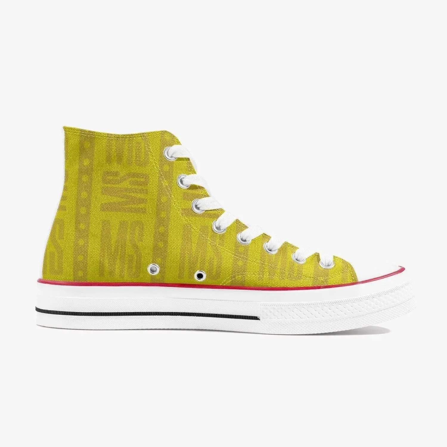 Misha High-Top Lady Canvas Shoes - Yellow