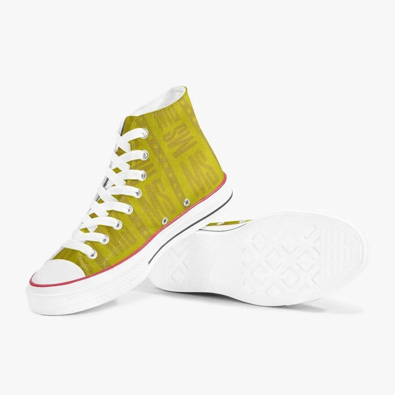 Misha High-Top Lady Canvas Shoes - Yellow