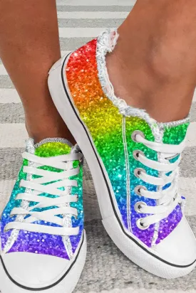 Multicolor Daily Canvas Shoes Rainbow Pride Month