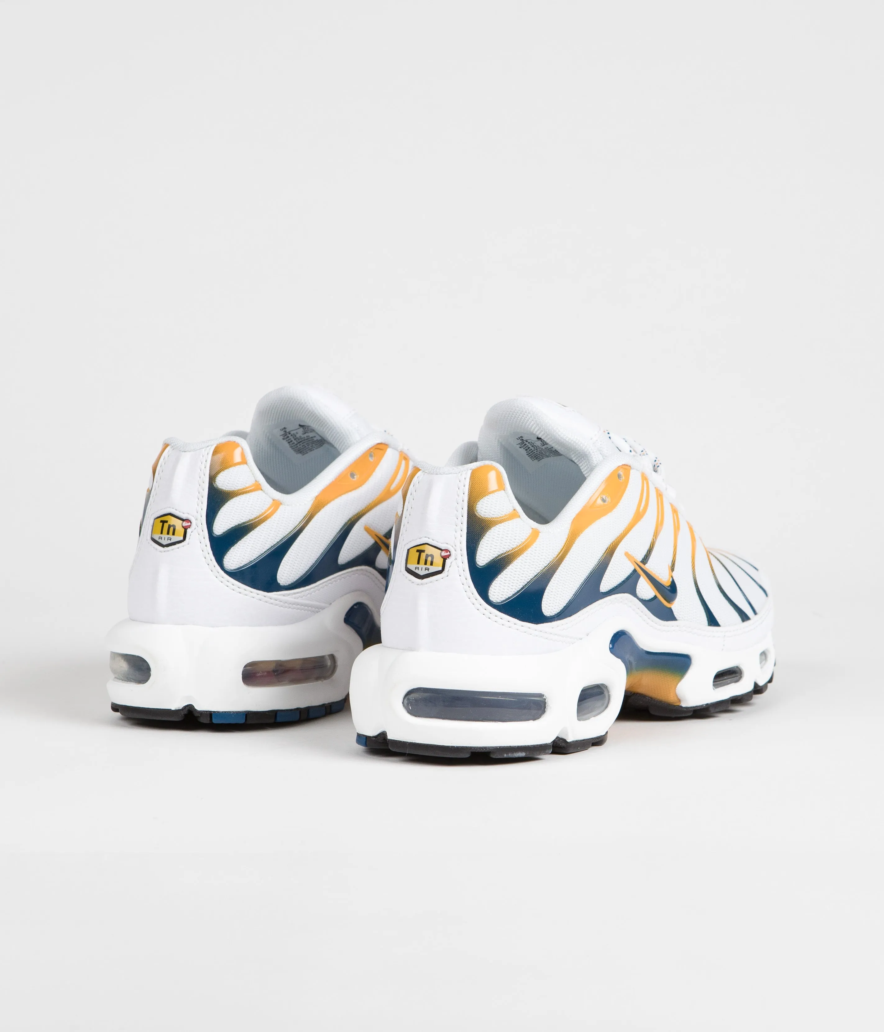 Nike Air Max Plus Shoes - White / Marina - Kumquat - Black